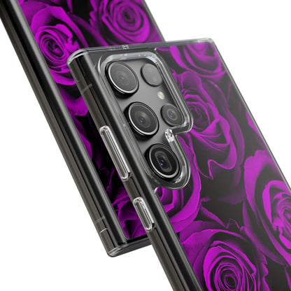 Clear Phone Case – Amethyst Roses