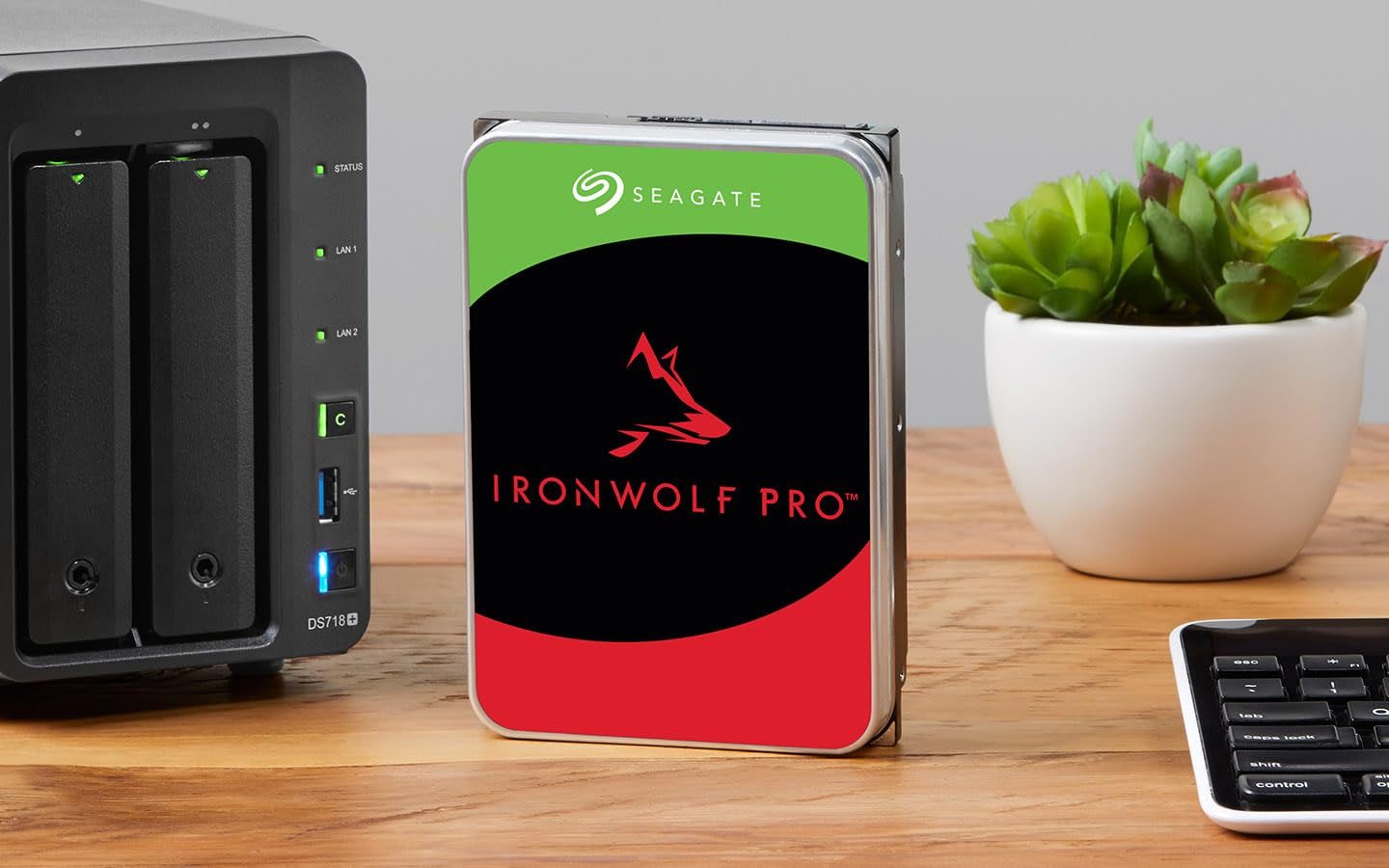 Ironwolf Pro 10TB NAS Internal Hard Drive HDD –CMR 3.5 Inch SATA 6Gb/S 256MB Cache for RAID Network Attached Storage, Data Recovery Service – Frustration Free Packaging (ST10000NEZ008)