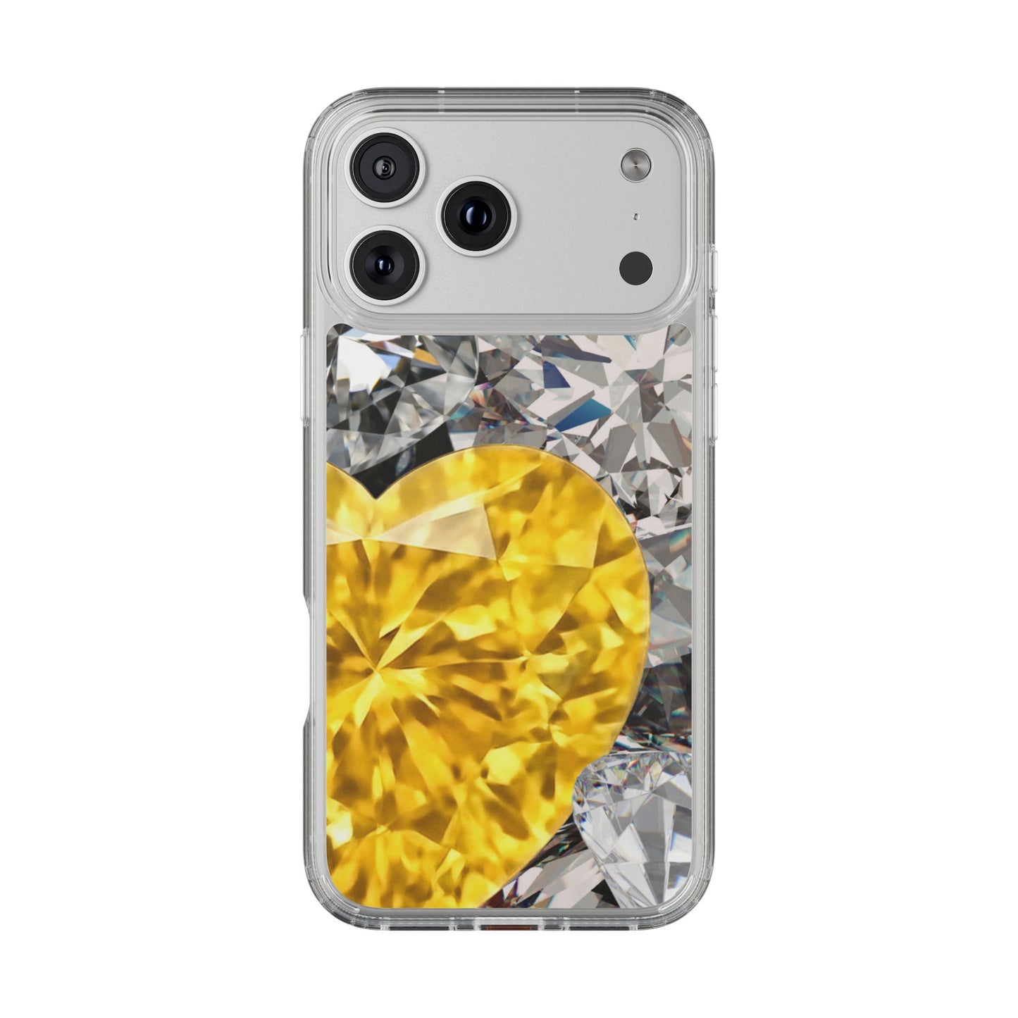 Clear Phone Case – Heart of Gold