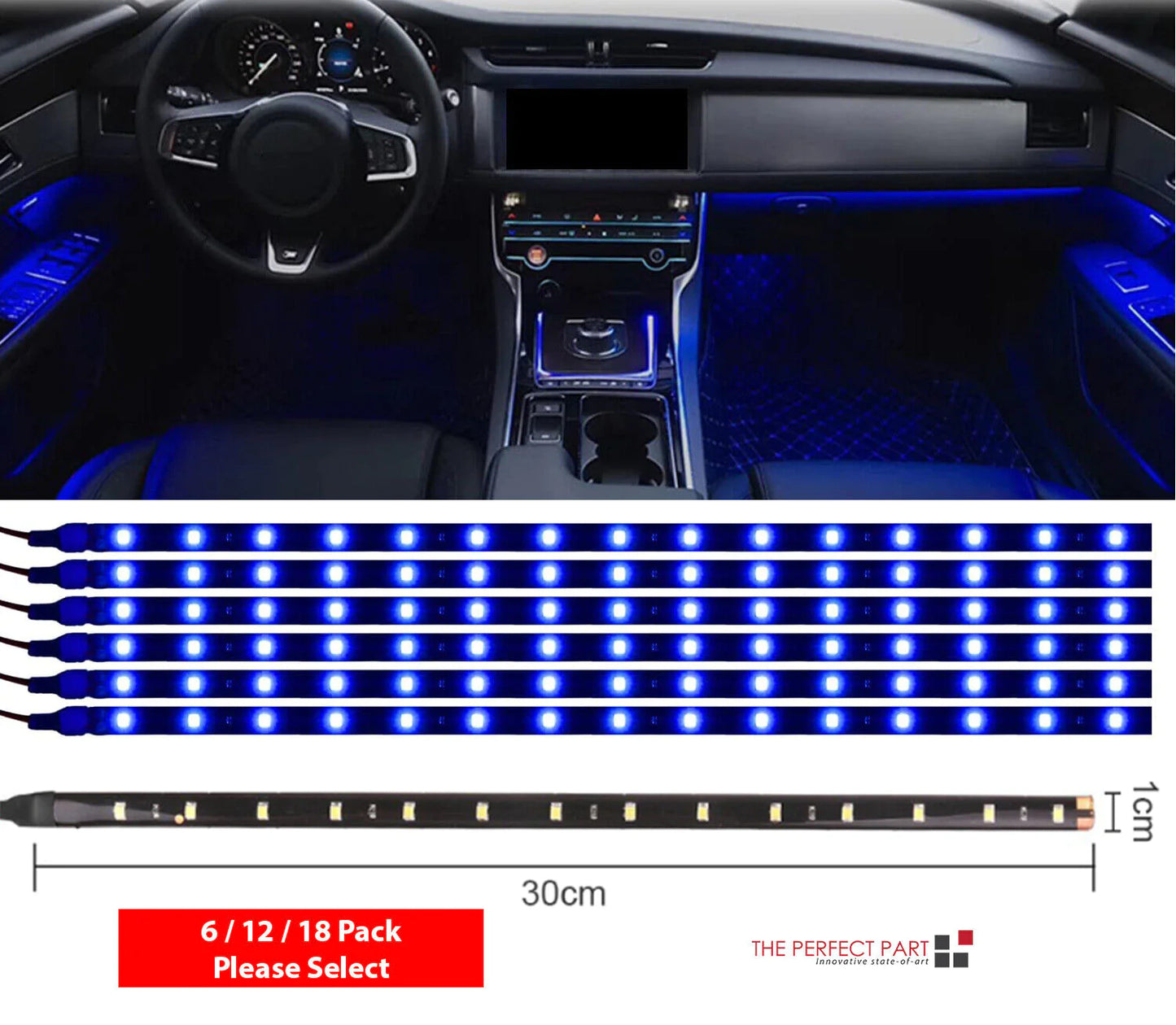 Waterproof 12"/15" 12V LED Underbody Lights: Car/Motorcycle