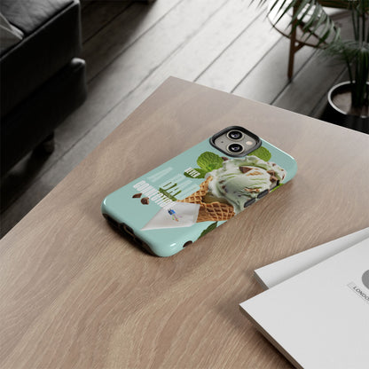 Mint Chocolate Ice Cream Phone Case — "Never a Bad Connection" Protective Cover