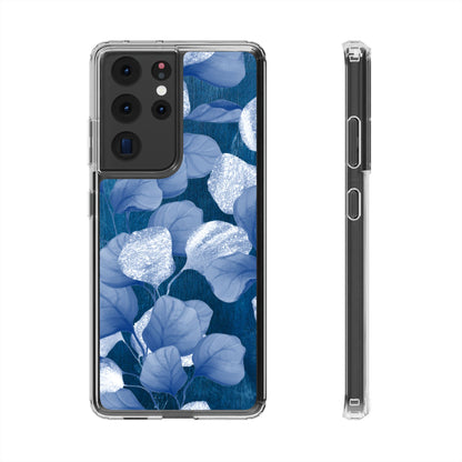Clear Phone Case – October Blues – Compatible with iPhone 13–17 & Samsung Galaxy S25–S26 Series