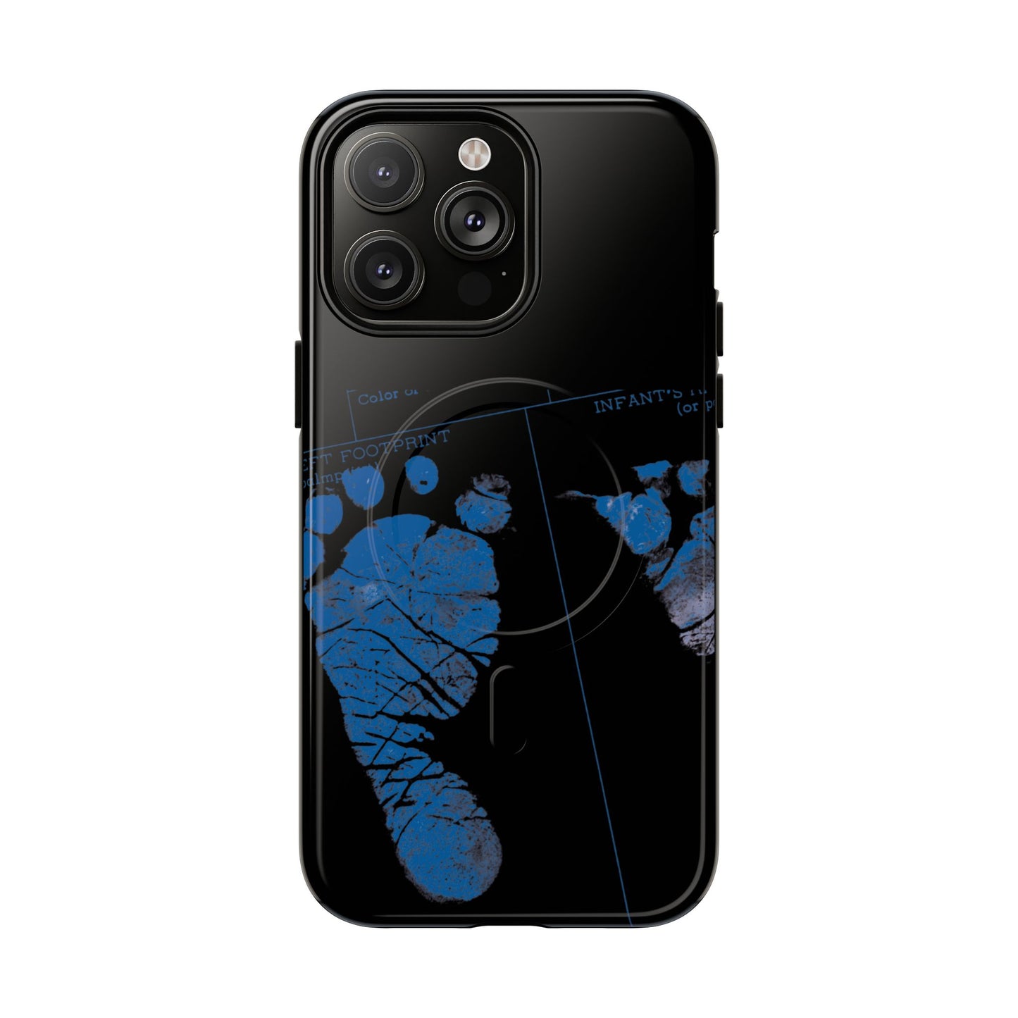 Protective Magnetic Phone Case – Mom’s Little Blue Footprints