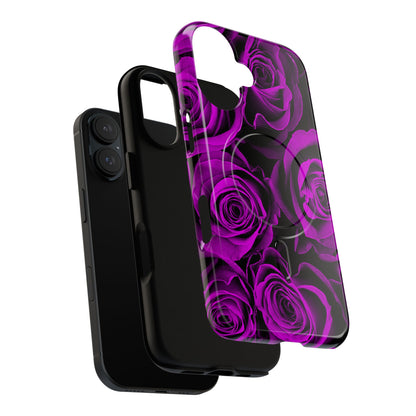 Protective Magnetic Phone Case – Amethyst Roses