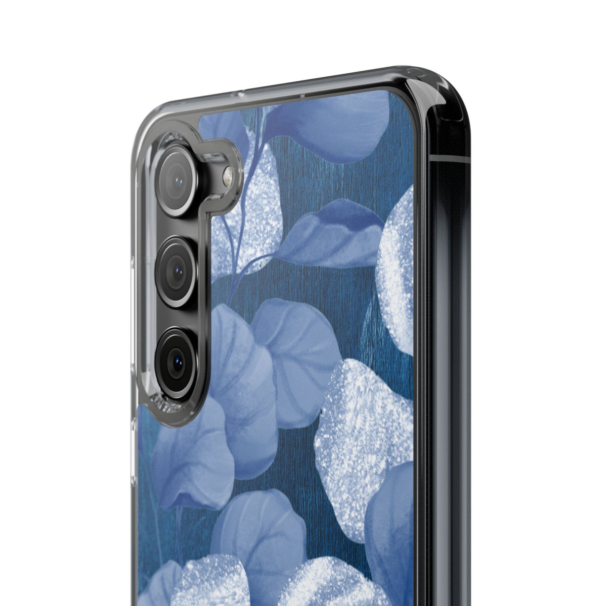 Clear Phone Case – October Blues – Compatible with iPhone 13–17 & Samsung Galaxy S25–S26 Series