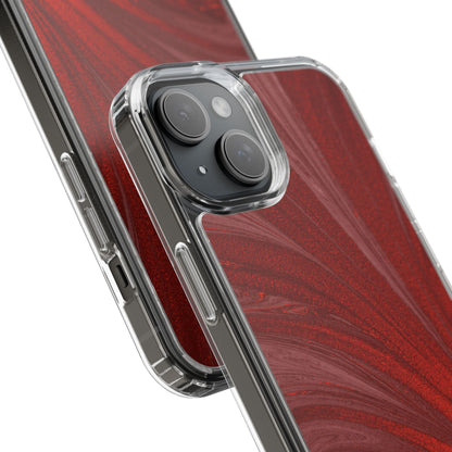 Clear Phone Case – Crimson Current