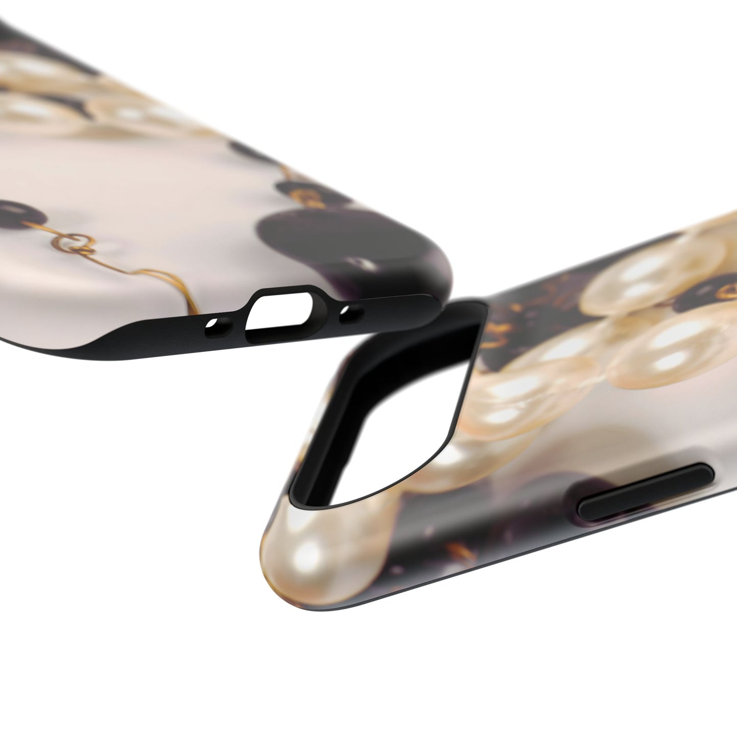 Impact-Resistant Phone Case – Noir Pearl