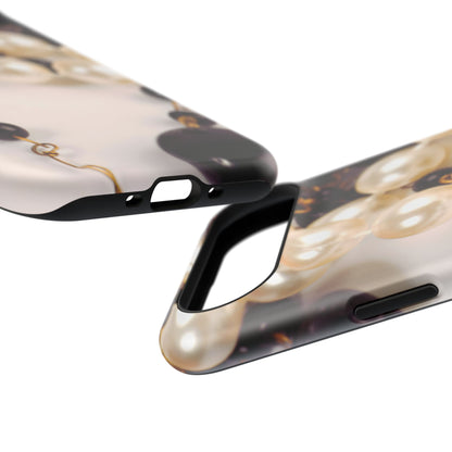 Impact-Resistant Phone Case – Noir Pearl