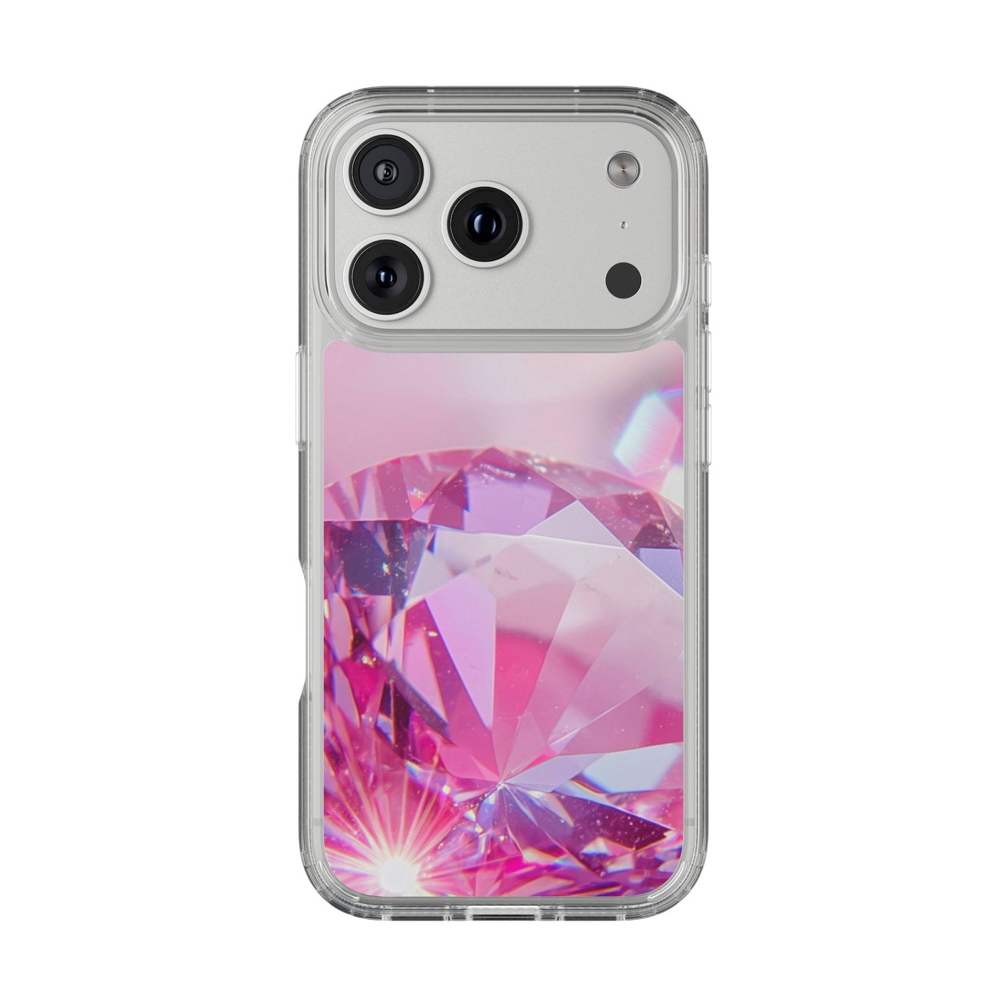 Clear Phone Case – Pink Ice