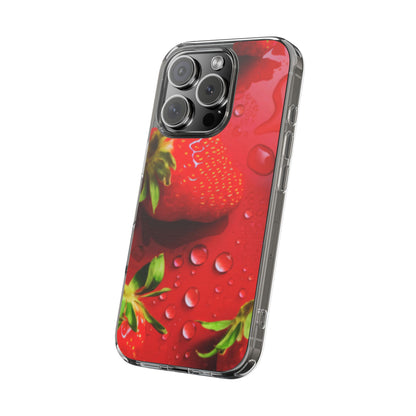 Clear Phone Case – Strawberry Drip