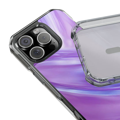 Clear Magnetic Phone Case – Lavender Wave