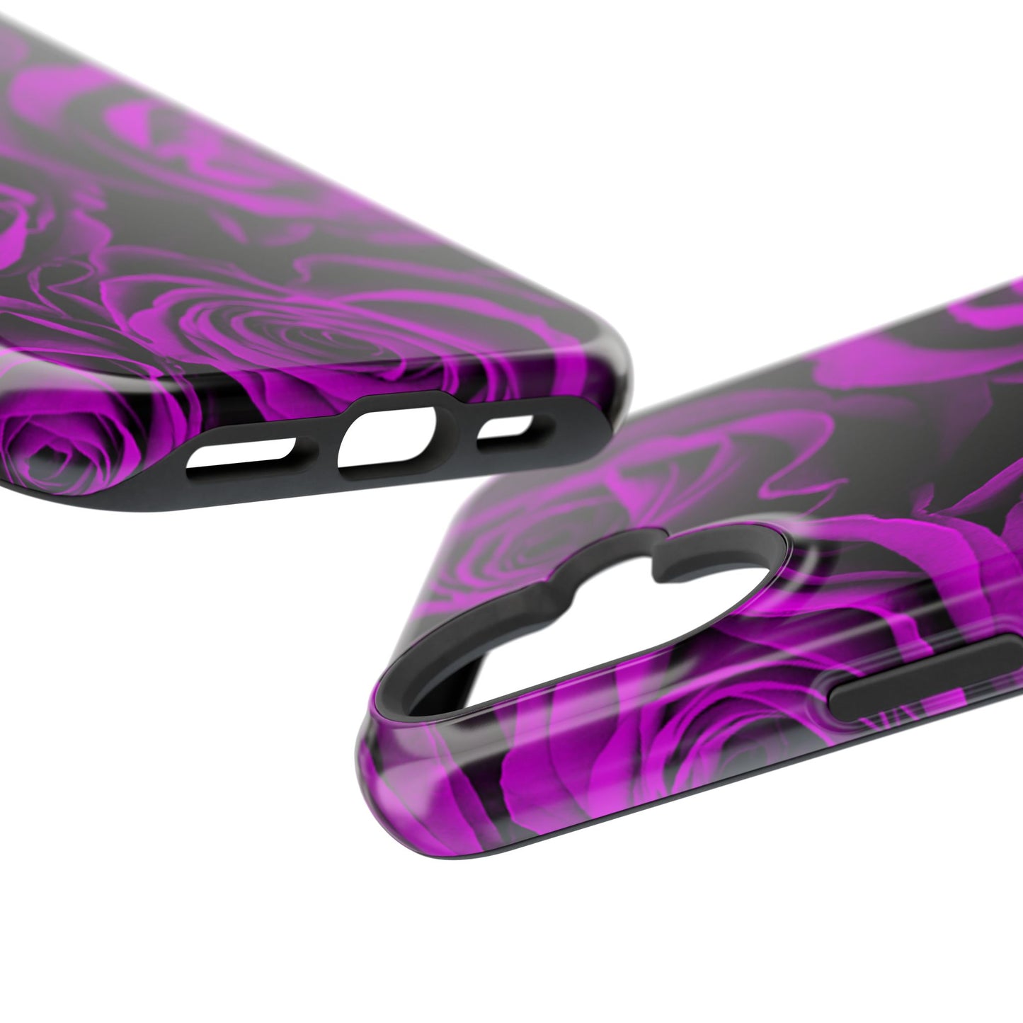 Wireless-Charging Compatible Case – Amethyst Roses