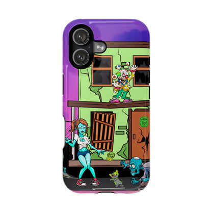 Zombie Arcade Phone Case — Colorful Cartoon Horror Impact-Resistant iPhone Cover