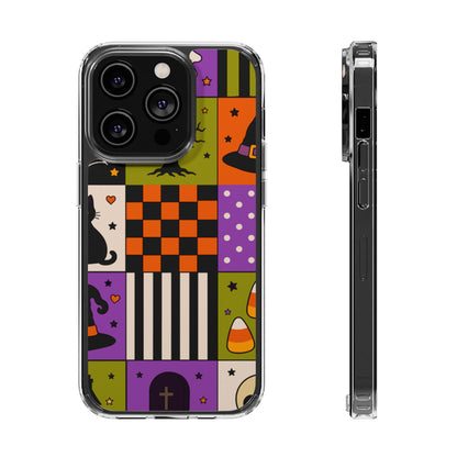 Clear Magnetic Phone Case – Spooky Patchwork