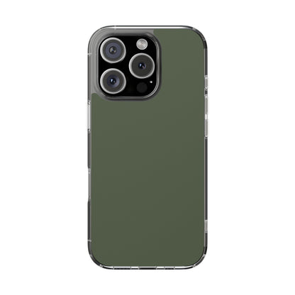 Clear Magnetic Phone Case – Cabin Green – Compatible with iPhone 13–16 Series