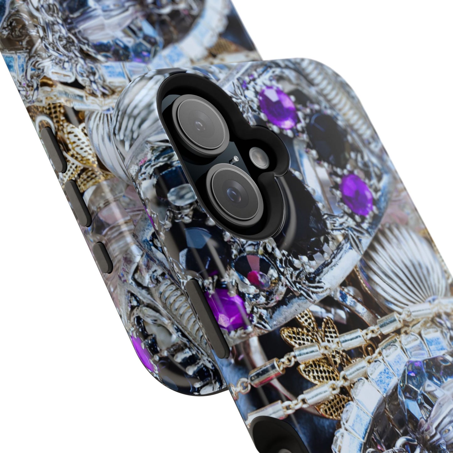Impact-Resistant Phone Case – Chrome Jewel