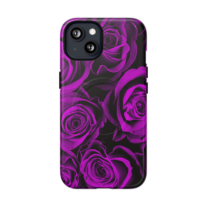 Protective Magnetic Phone Case – Amethyst Roses