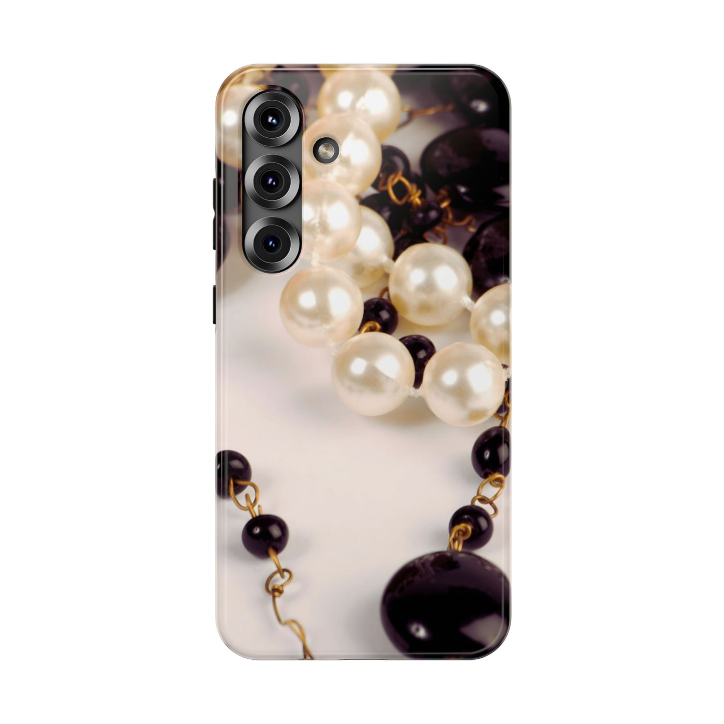 Impact-Resistant Phone Case – Noir Pearl
