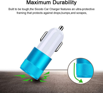 Car Charger,  3.4A 2 Pack USB Smart Port Charger Compatible with Iphone 16 15 14 13 12 11 SE X 8 7 Pro, Pro Max, Plus, Samsung Galaxy S24 S23 S22 S21 S10 plus Note 20, LG, Pixel, Ipad Pro