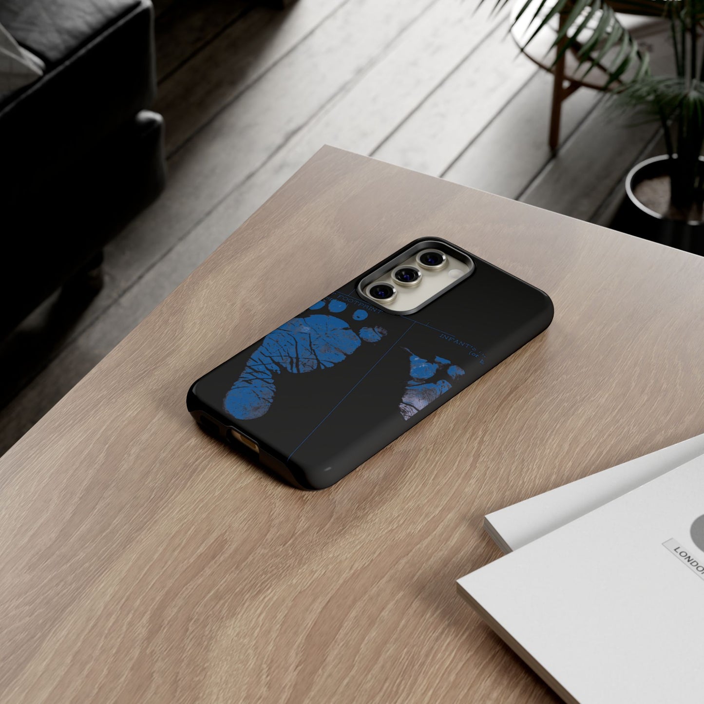 Protective Phone Case – Mom’s Little Blue Footprints