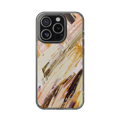 Clear Phone Case – Brush & Bronze
