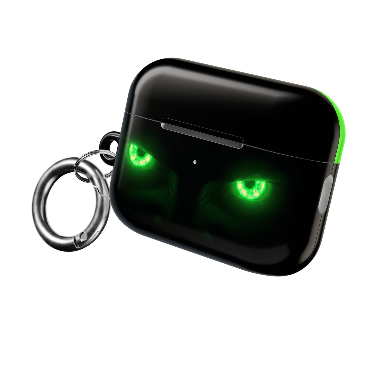 Wireless Earbud Case Cover – Neon Green Monster Eyes