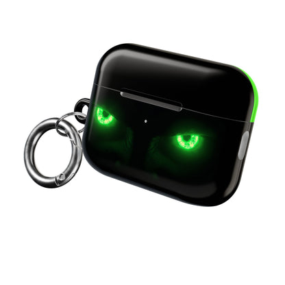 Wireless Earbud Case Cover – Neon Green Monster Eyes