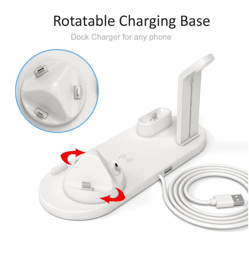 3-in-1 Wireless Charger: Phone, Watch, & Earbuds Charging