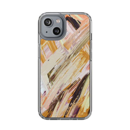 Clear Phone Case – Brush & Bronze