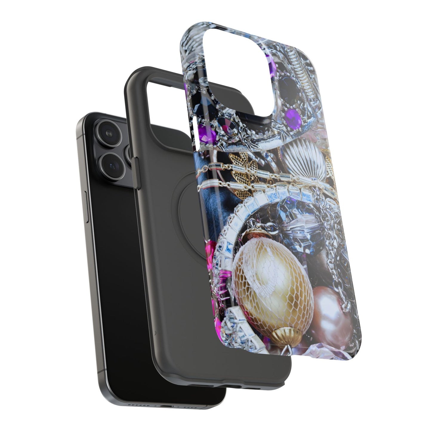 Impact-Resistant Phone Case – Chrome Jewel