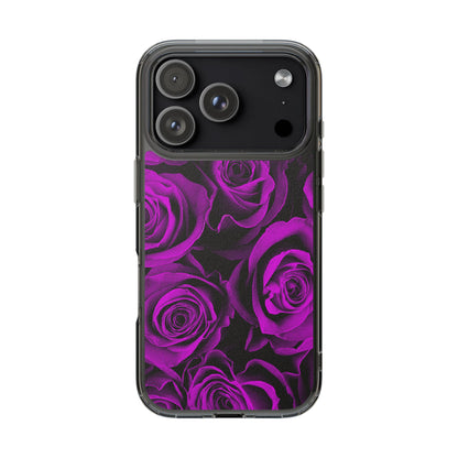 Clear Phone Case – Amethyst Roses