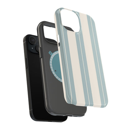 Wireless-Charging Compatible Case – Coastal Stripe