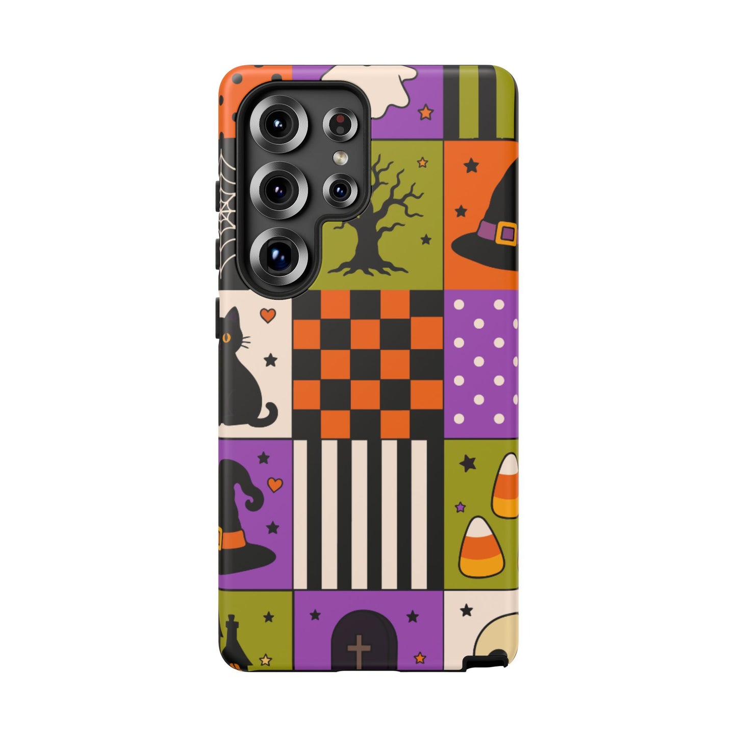 Protective Phone Case – Spooky Patchwork