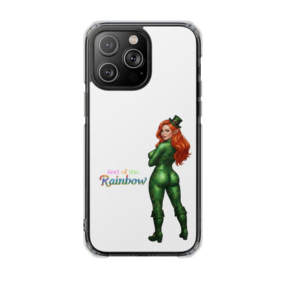 Clear Magnetic Phone Case – “End of the Rainbow” St. Patrick’s Day Design