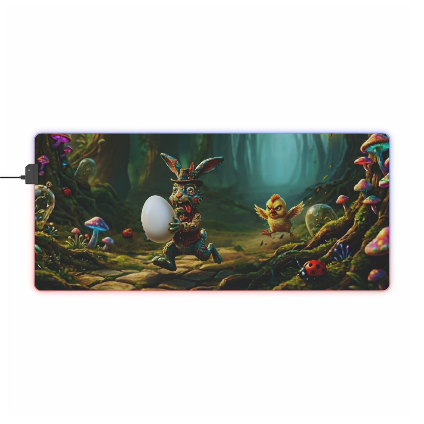 Gaming LED Desk Mat – Egg Heist