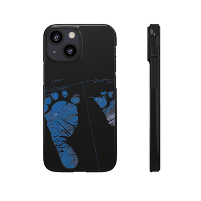 Snap Phone Case – Mom’s Little Blue Footprints