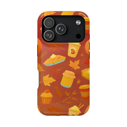 Autumn Treats Magnetic Phone Case — Fall Coffee & Pastry Protective Cover
