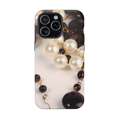 Impact-Resistant Phone Case – Noir Pearl