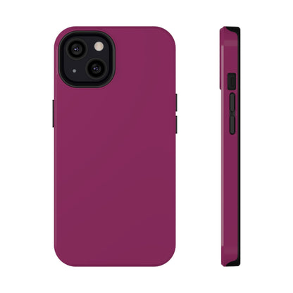 A magenta phone case shown from the back and side on a plain white background.