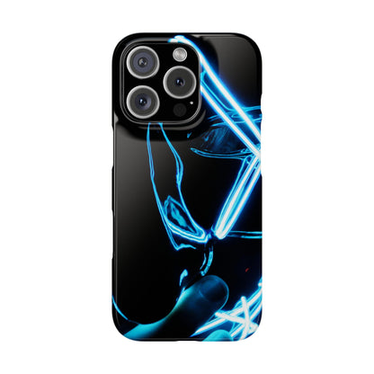 Neon Boba Slim Phone Case – Blue LED Tea Art
