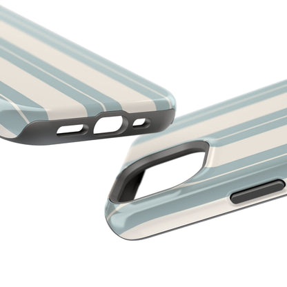 Wireless-Charging Compatible Case – Coastal Stripe