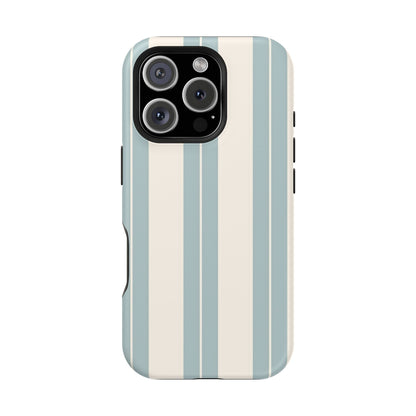 Wireless-Charging Compatible Case – Coastal Stripe