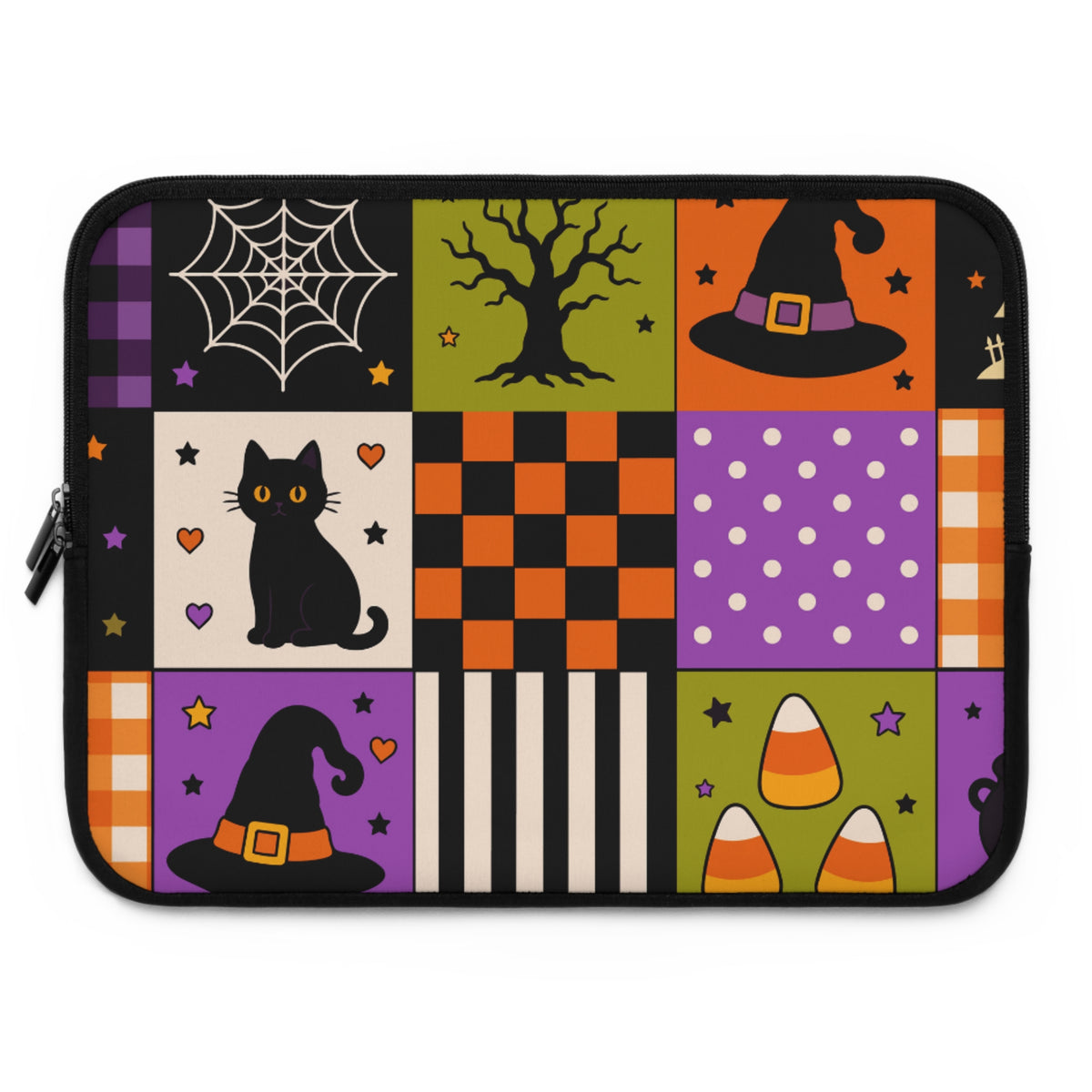 Neoprene Laptop Sleeve – Spooky Patchwork