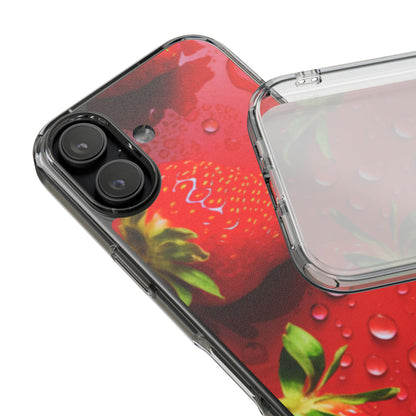 Clear Phone Case – Strawberry Drip