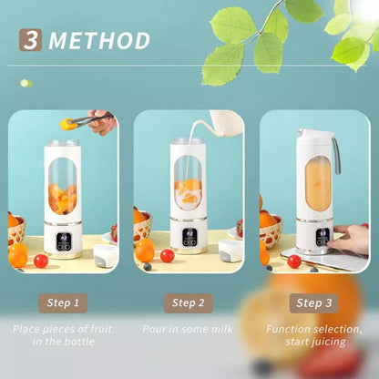 Portable Blender for Smoothie Liquid Diet, Ice Shake Blender, Compact Juicer Blender, USB Rechargeable Juicer Machine, Household Kitchen Appliances