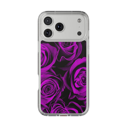 Clear Phone Case – Amethyst Roses