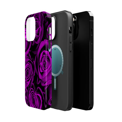 Wireless-Charging Compatible Case – Amethyst Roses