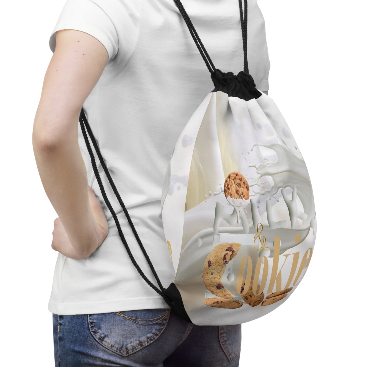 Drawstring Bag – Milk & Cookies