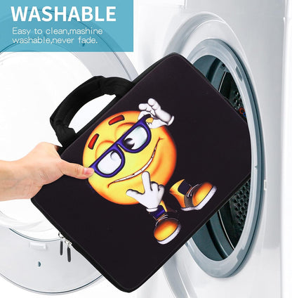 14 15 15.4 15.6 Inch Laptop Handle Bag Case Pouch Holder Notebook Sleeve Neoprene Cover Soft Carring Travel Case for Chromebook 14 15 Macbook Cute Boy ICB-06