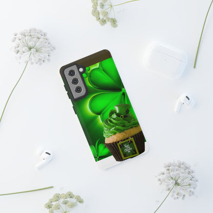 Protective Phone Case – Lucky Clover Cupcake Design